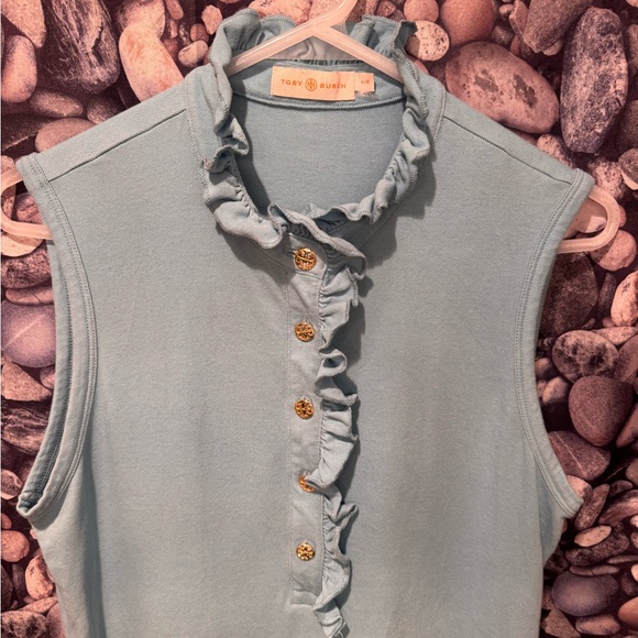 Tory Burch Ruffle Button Top - Picture 5 of 10